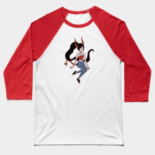 Cute Emo Demon Baseball T-Shirt